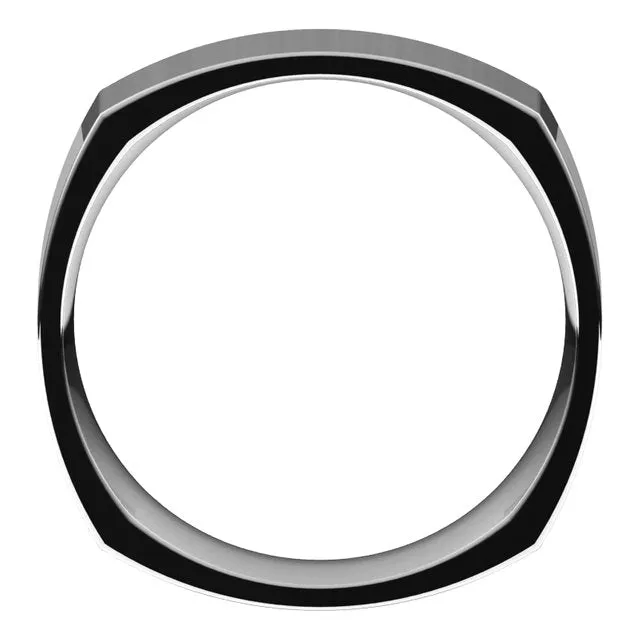 Platinum 6 mm Square Comfort Fit Wedding Band