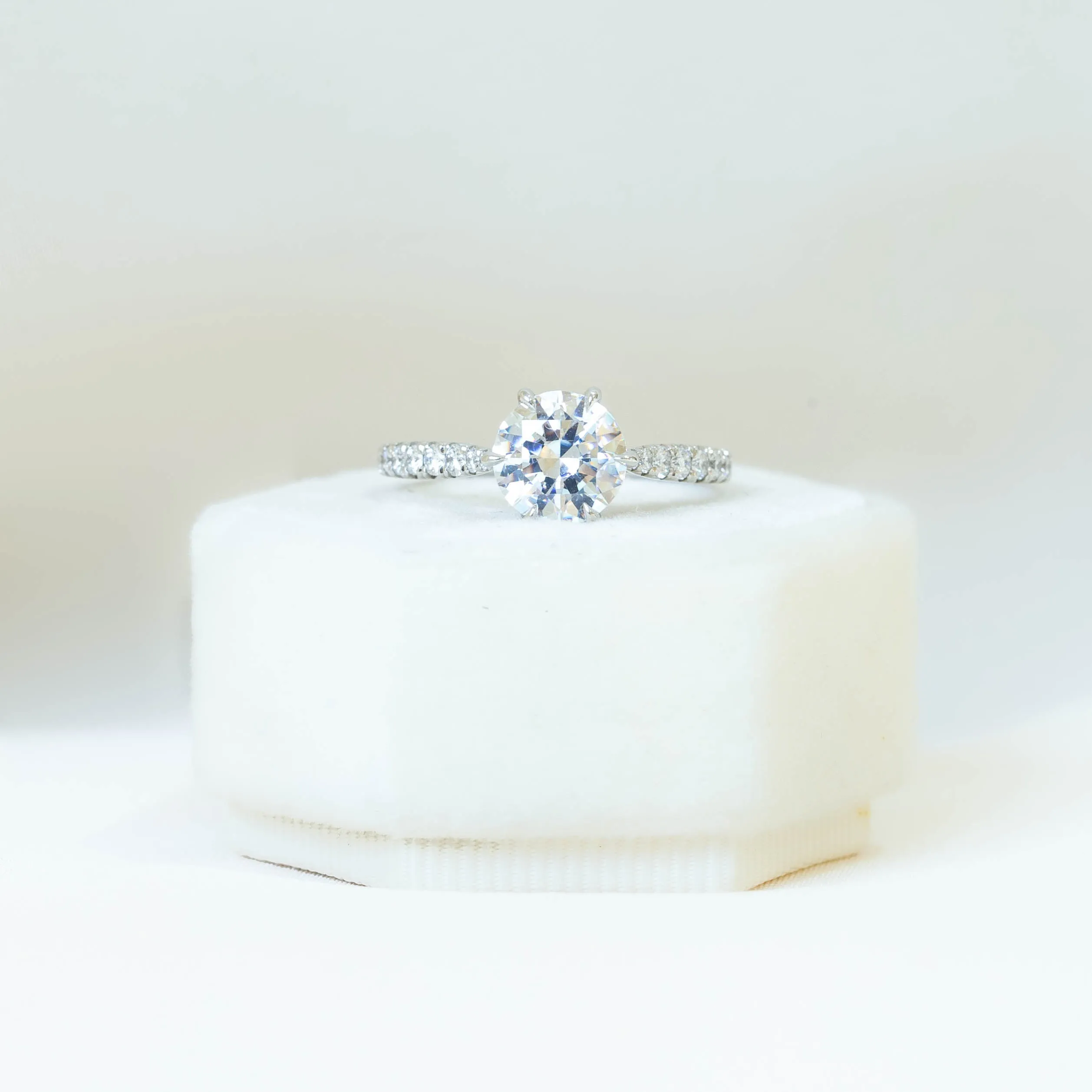 Platinum 6-Prong French Set Cathedral