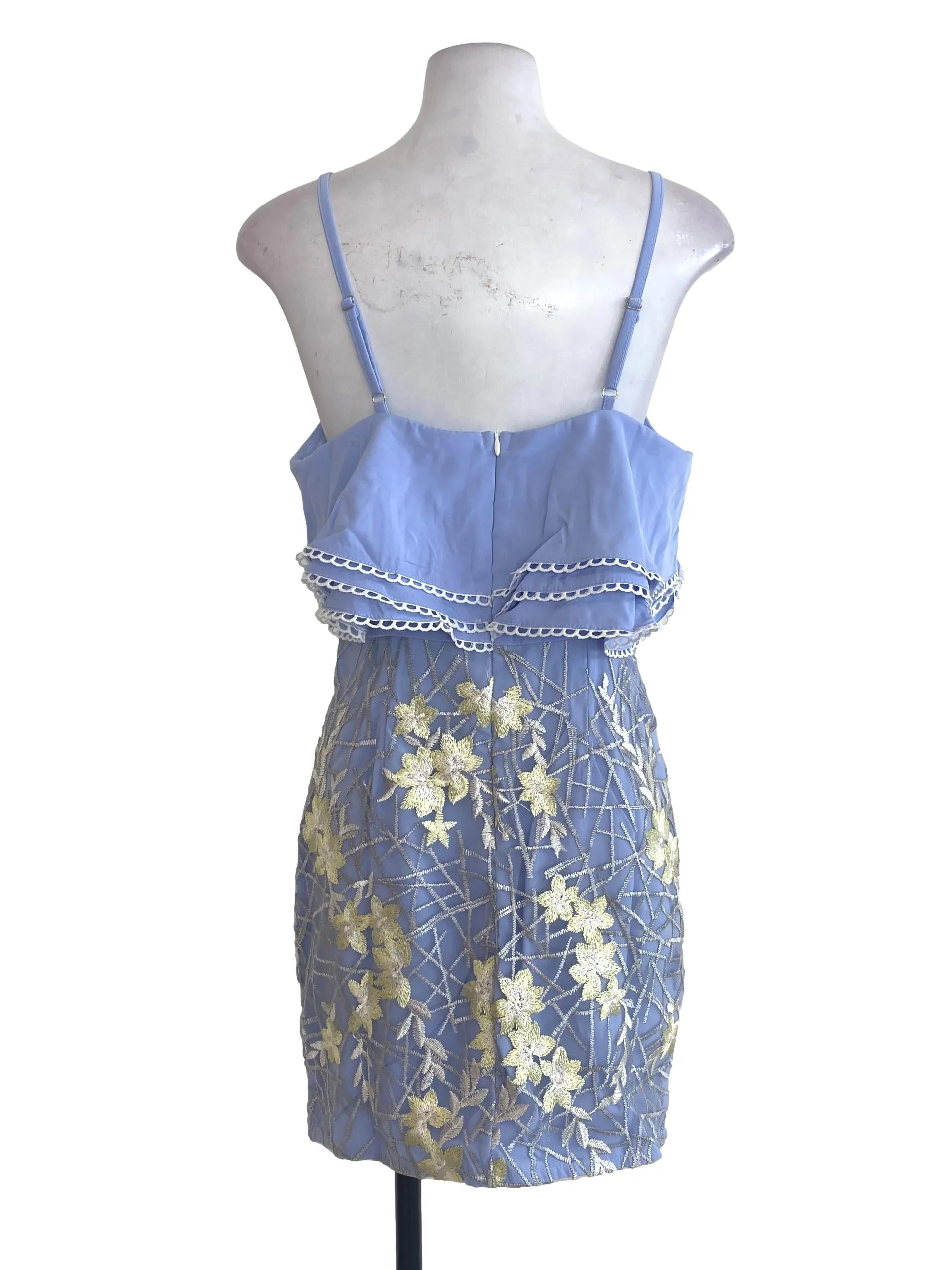 Purple Half Floral Laced Dress