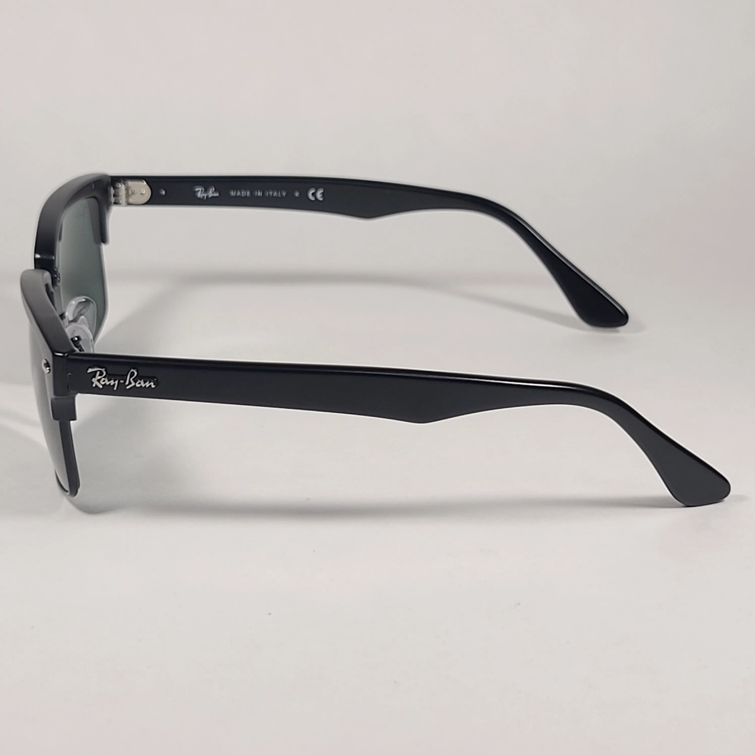 Ray-Ban Clubmaster Square Sunglasses Matte Black Gray Green Lens RB4190 877