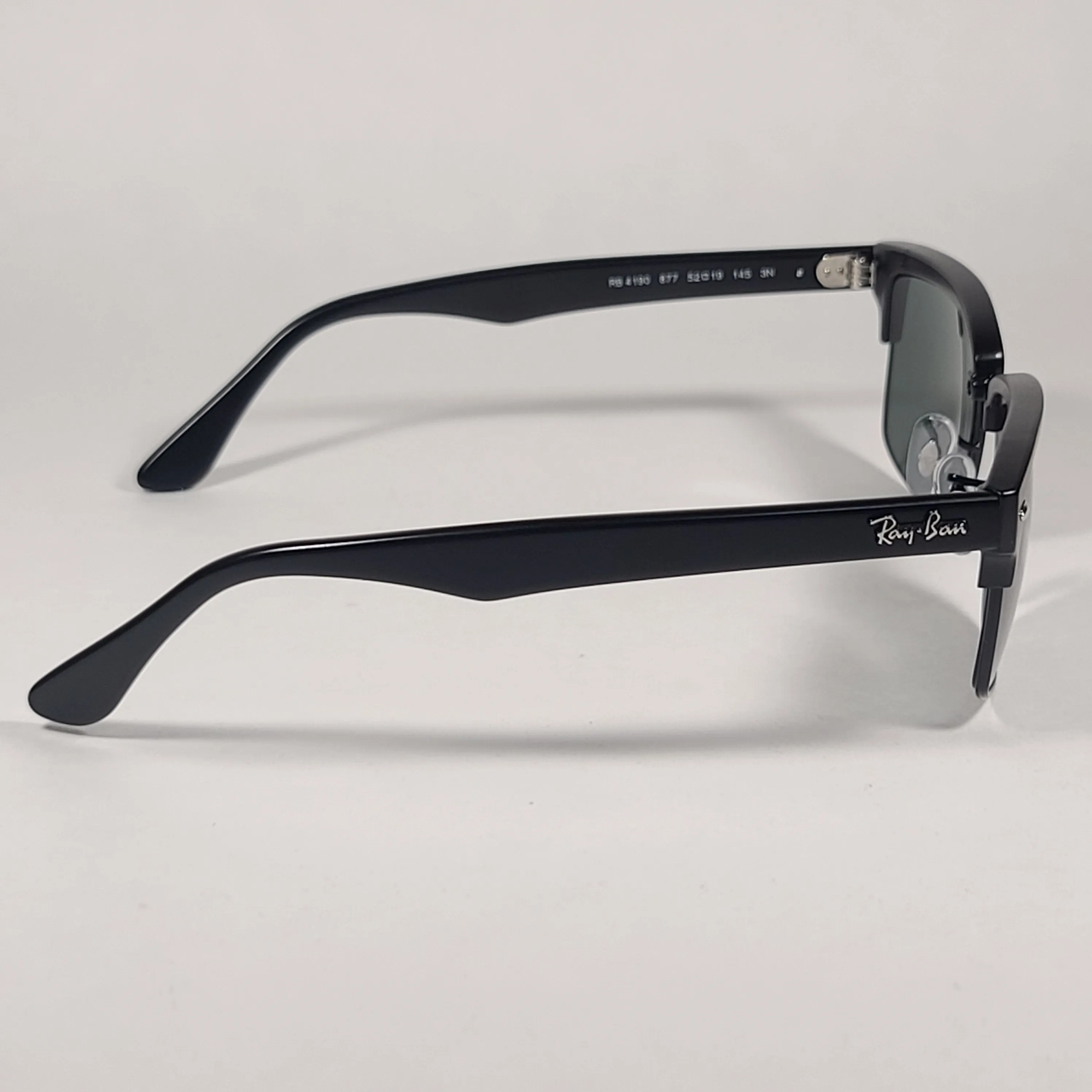 Ray-Ban Clubmaster Square Sunglasses Matte Black Gray Green Lens RB4190 877