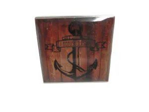 Red and Orange Toned Square Nautical I Refuse To Sink Anchor Adjustable Size Fashion Ring