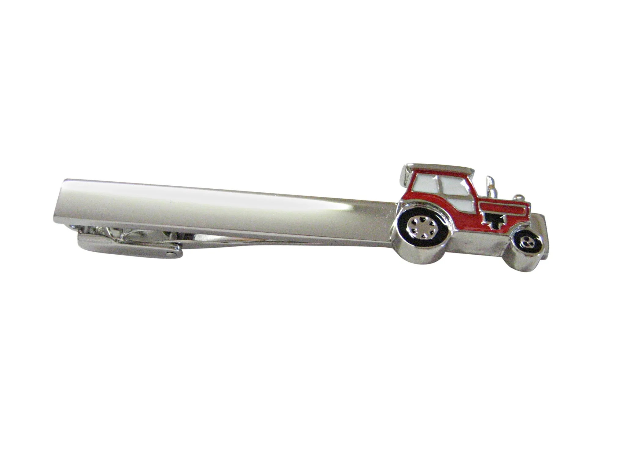 Red Classic Farm Tractor Square Tie Clip