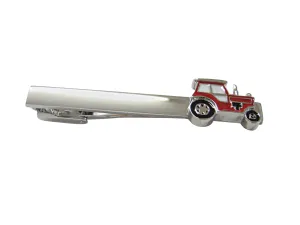 Red Classic Farm Tractor Square Tie Clip