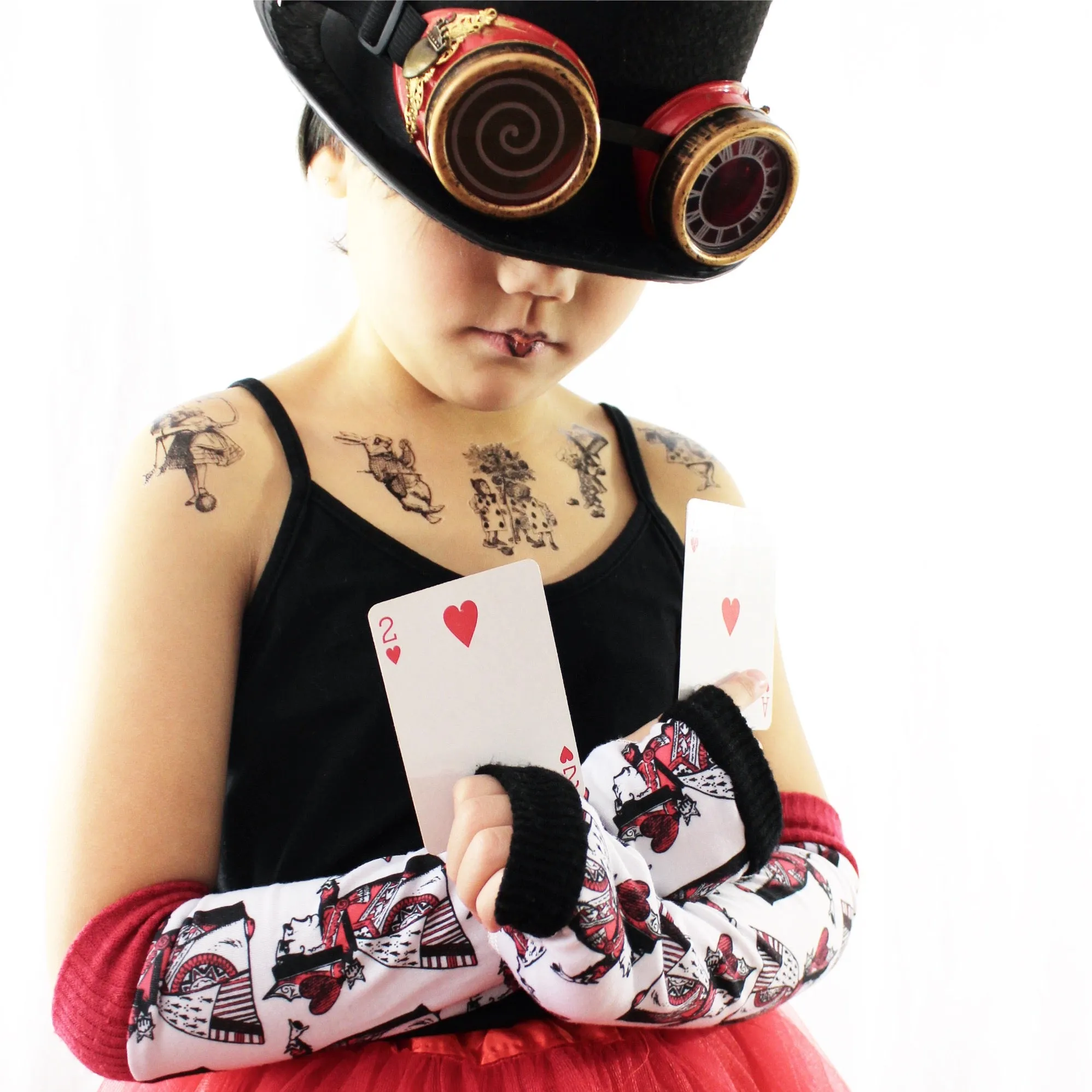 Red Queen in Wonderland Steampunk Goggles