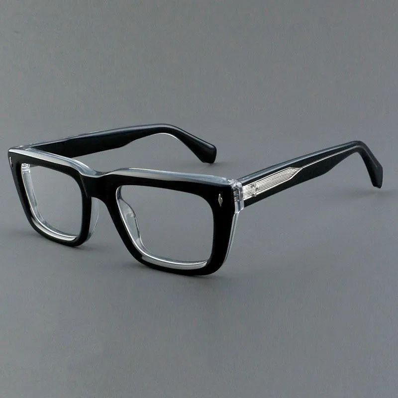 Revan Retro Rectangle Acetate Glasses Frame