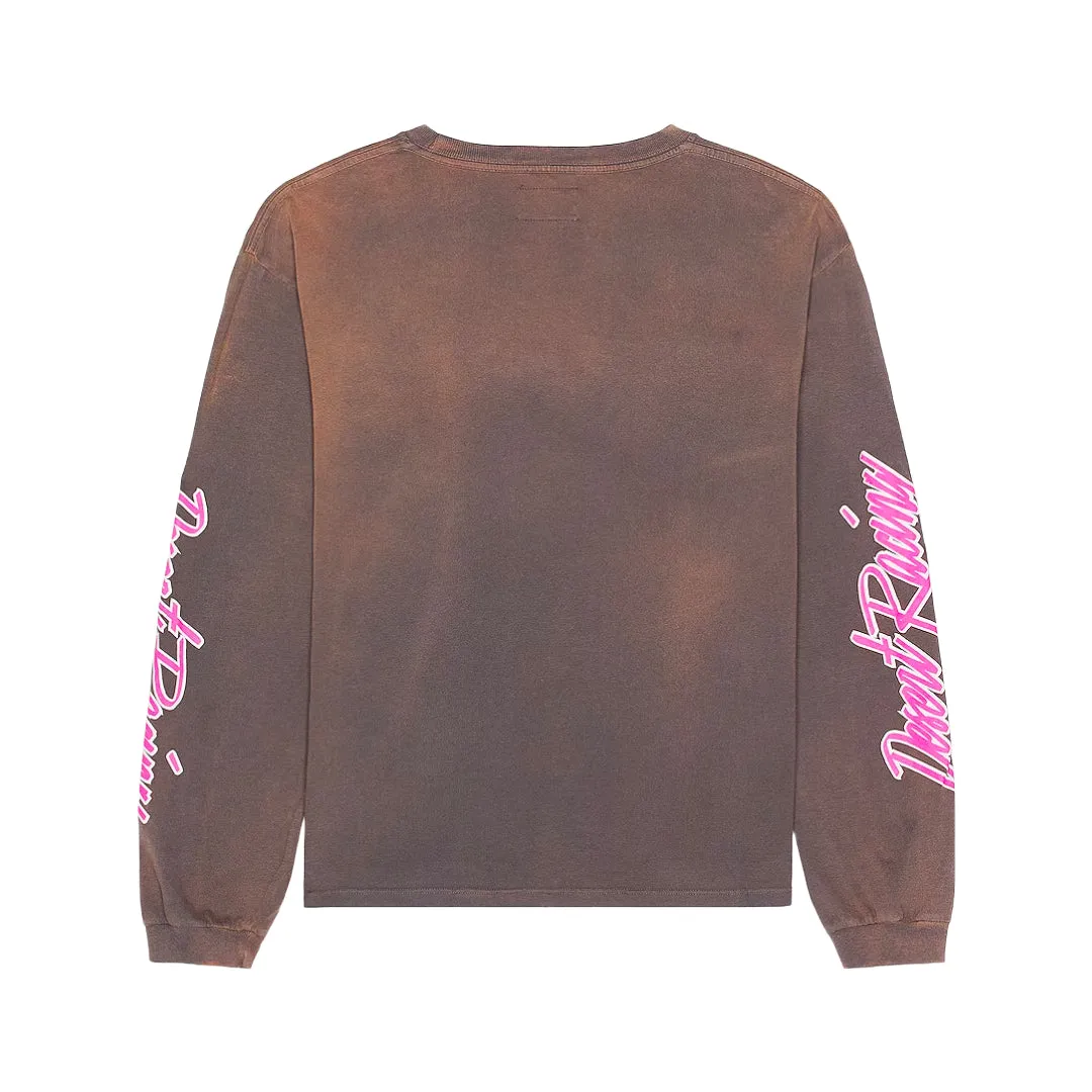 RHUDE DESERT RACING LS TEE VINTAGE GREY