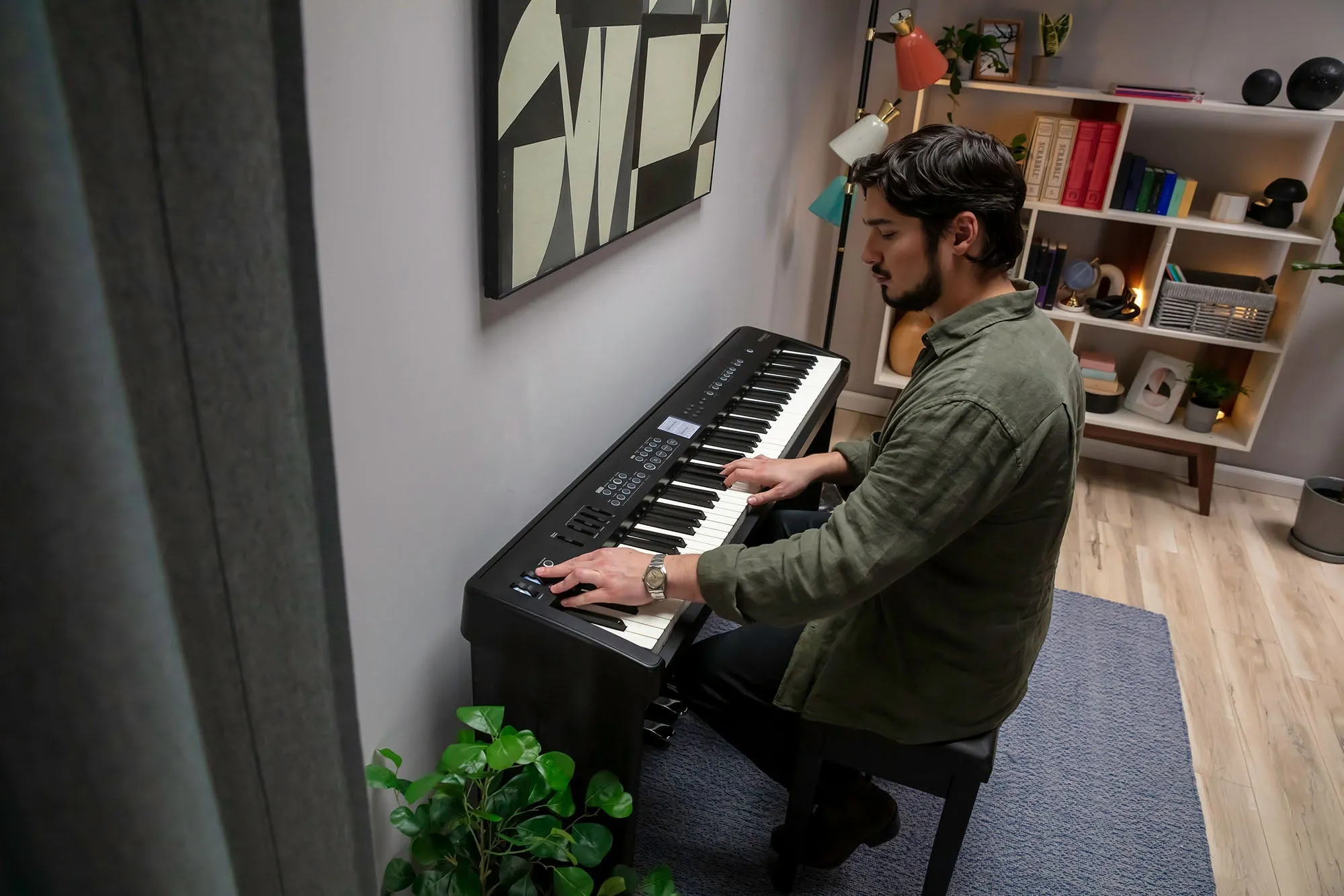 Roland FP-E50-BK Portable Piano with Stand and Pedal Unit