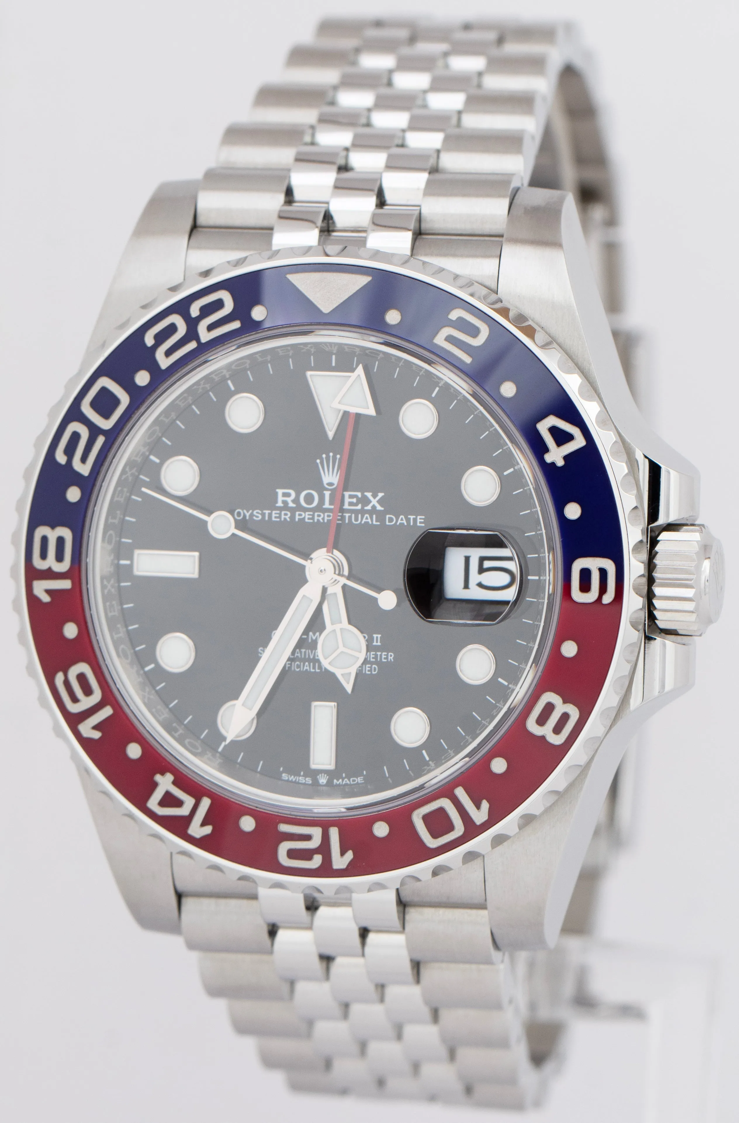 Rolex GMT-Master II 126710 BLRO PAPERS Stainless Jubilee PEPSI 40mm Watch B P