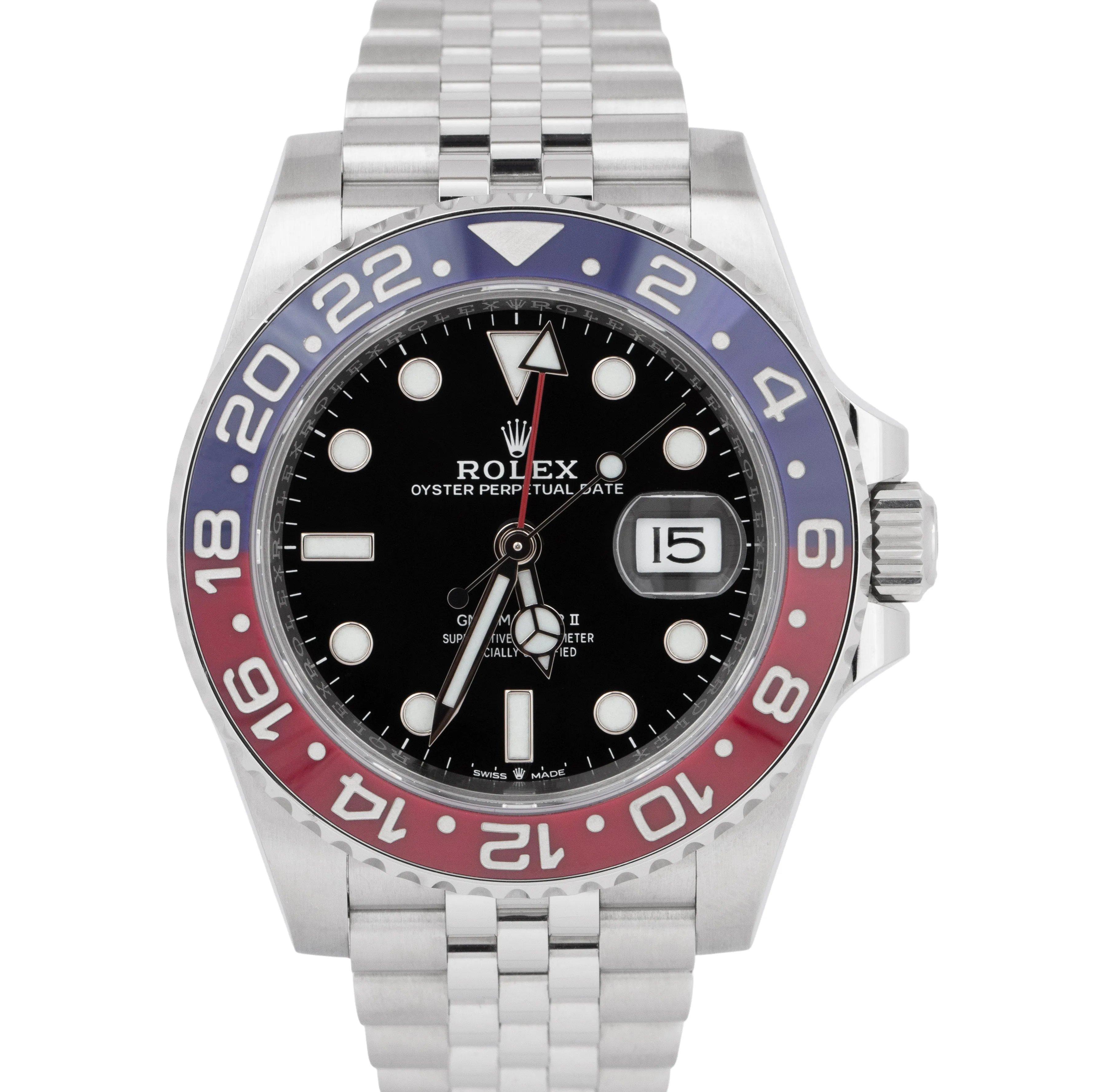 Rolex GMT-Master II 126710 BLRO PAPERS Stainless Jubilee PEPSI 40mm Watch B P