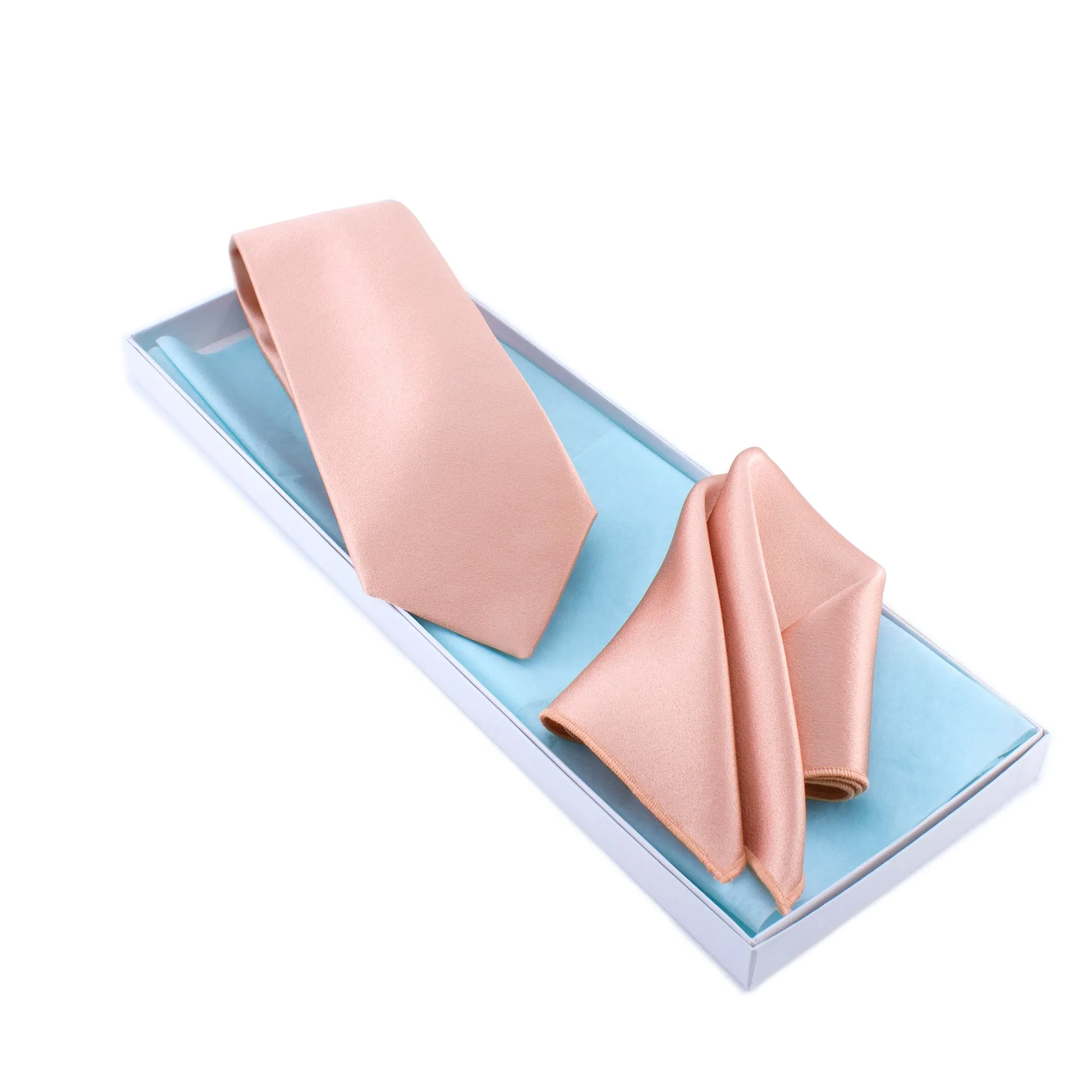 Rose Gold Tie and Pocket Square