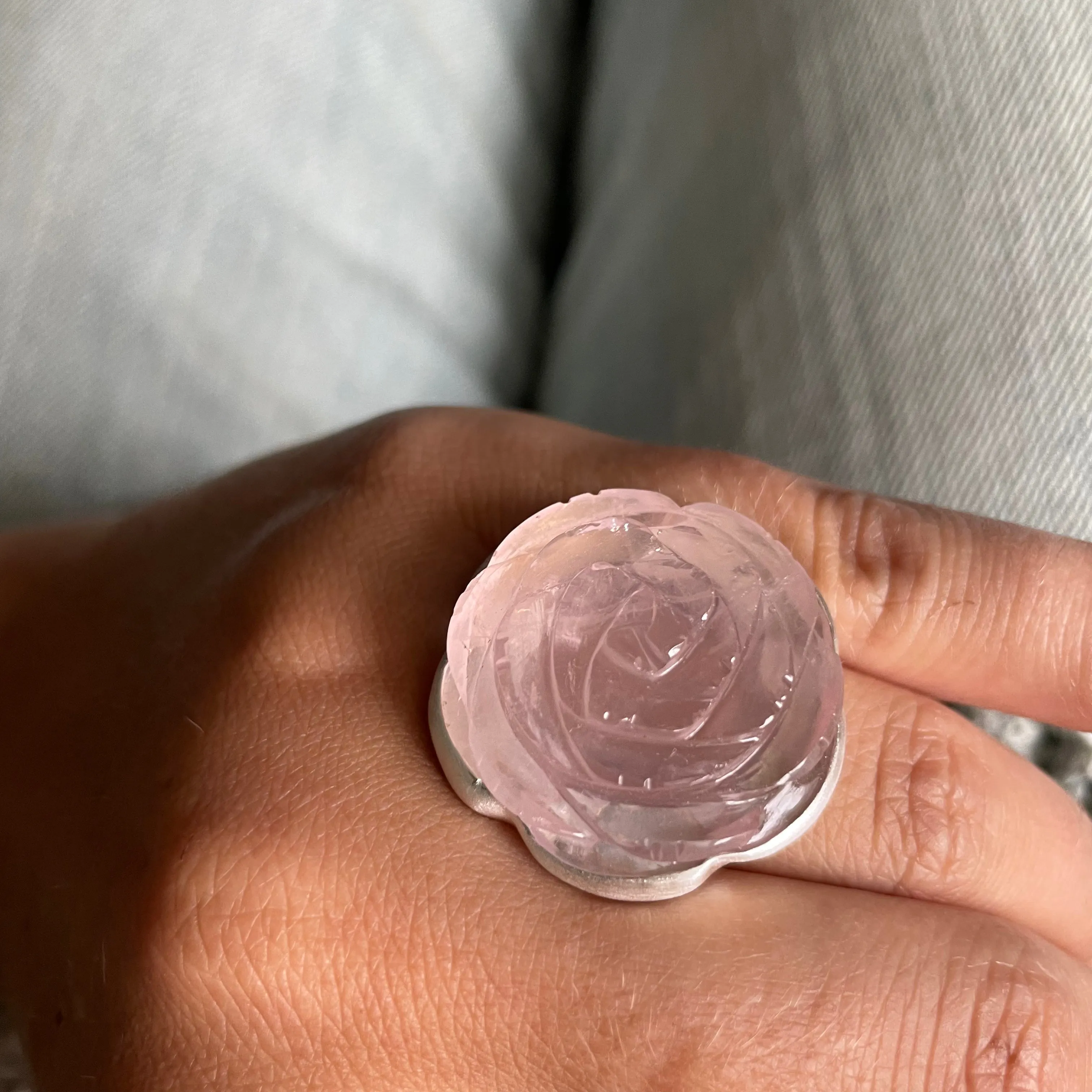 Rose Quartz Carved Classic XL