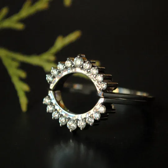 Round Classic Curved Stackable Wedding Band