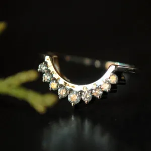 Round Classic Curved Stackable Wedding Band
