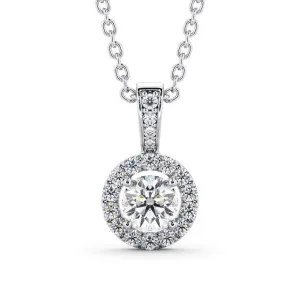 Round Cut Classic Halo Pendant