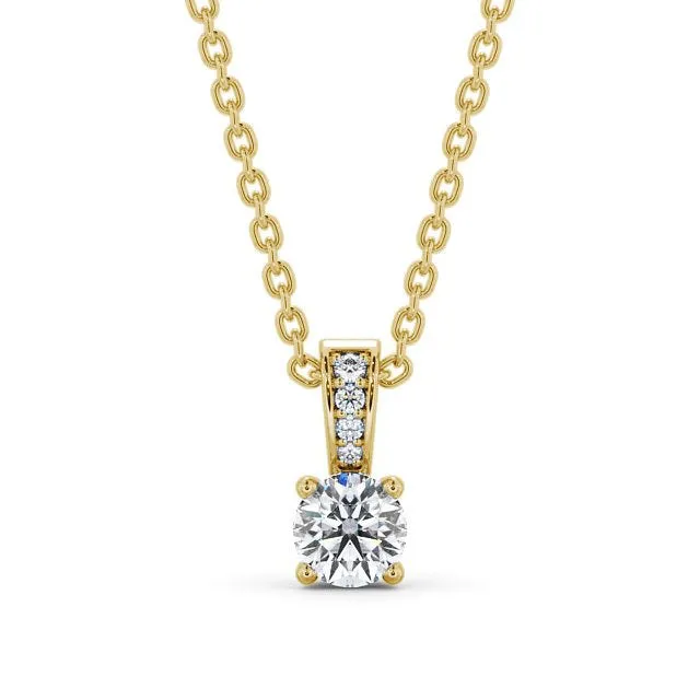 Round Cut Classic Solitaire Pendant