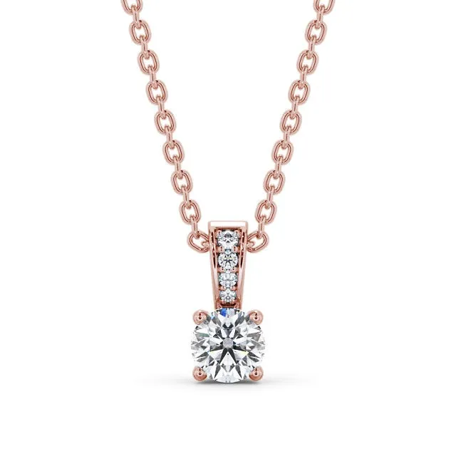 Round Cut Classic Solitaire Pendant