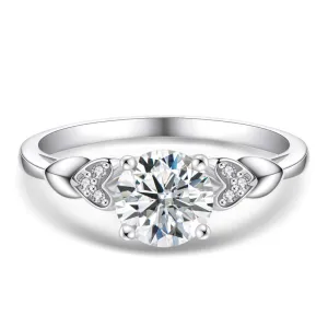 Round Cut Moissanite Diamond Ring