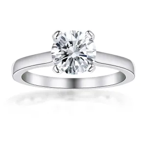 Round Cut Moissanite Diamond Ring