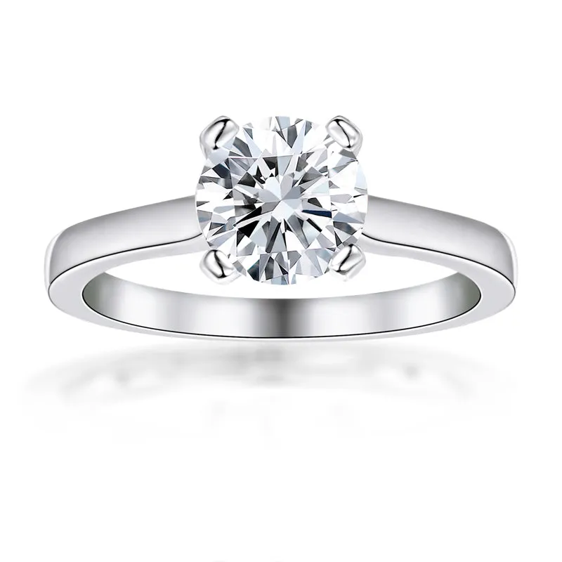 Round Cut Moissanite Diamond Ring