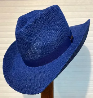 Royal Blue Western Fashion Straw Hat