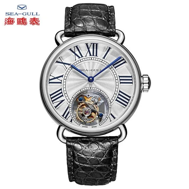 SEA-GULL manual mechanical watch with Tourbillon complication with Roman numerals Calibre : ST8000 Model : 818.11.6036 (White) and 718.11.6032L( Blue)