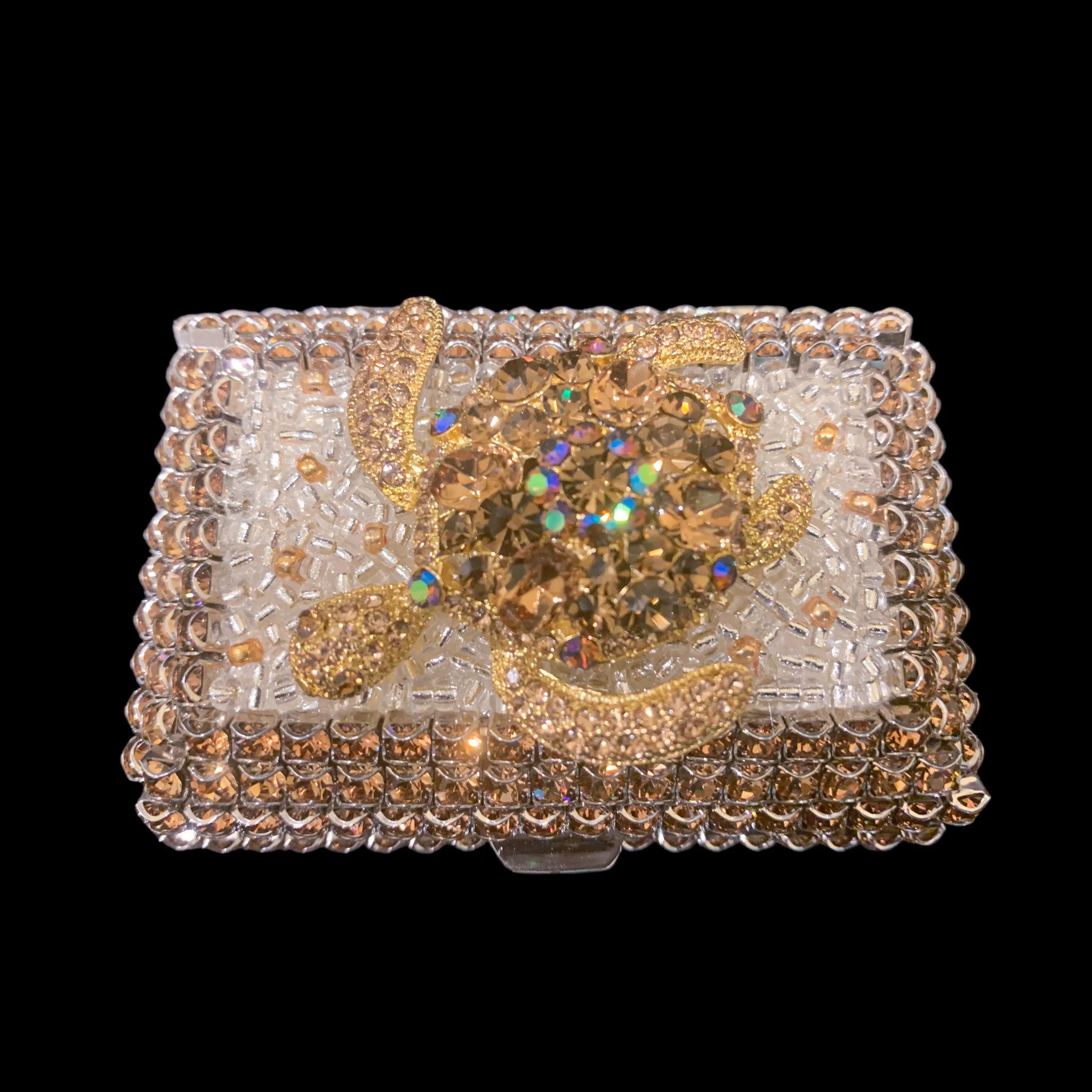 Sea Turtle Ring Box Featuring Topaz Premium Crystal