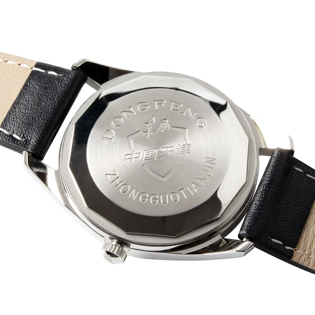 Seagull "Dongfeng"watch re-issue edition automatic self wind 38mm mechanical watch men FKDF sapphire crystal leather strap