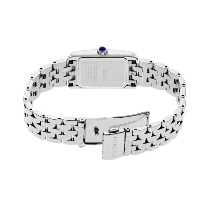 Seiko 22MM Essentials Rectangular Watch in Stainless Steel