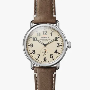 Shinola Runwell 41mm Cream Dial/Dark Brown Leather S0110000110