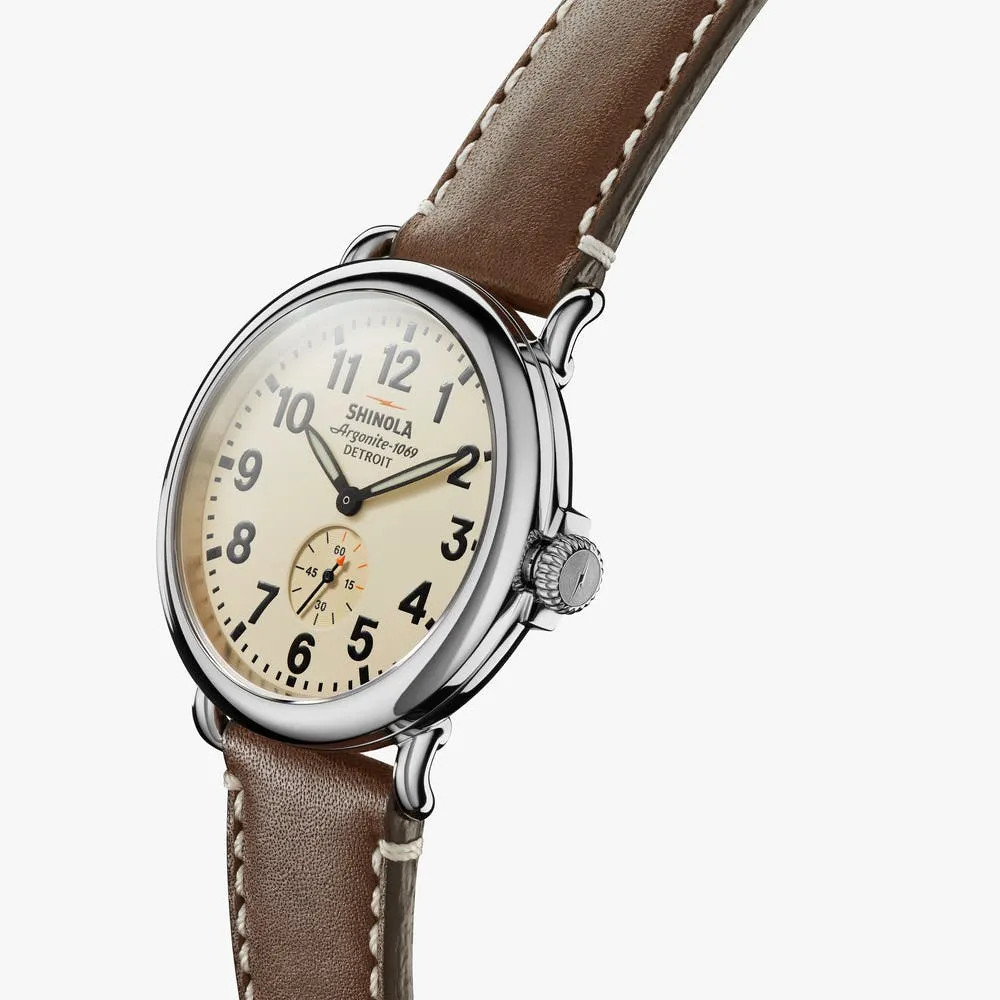 Shinola Runwell 41mm Cream Dial/Dark Brown Leather S0110000110