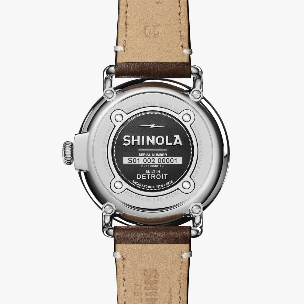 Shinola Runwell 41mm Cream Dial/Dark Brown Leather S0110000110