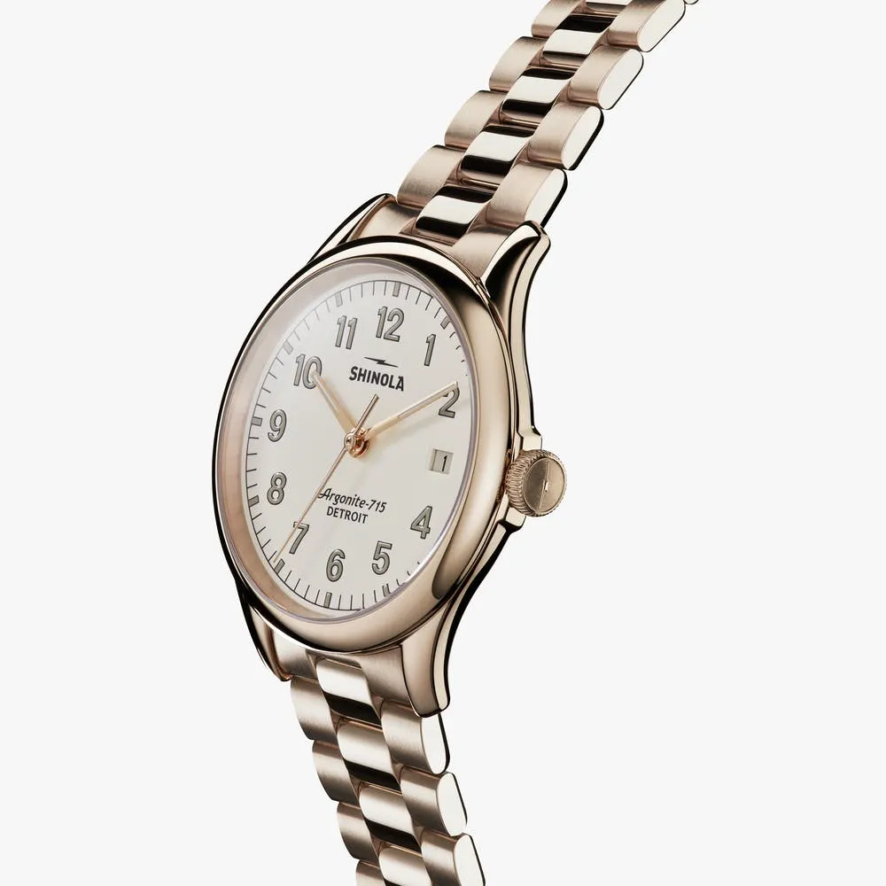 Shinola The Vinton 38mm Ivory Dial Womens Watch S0120141279