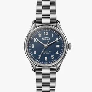 Shinola The Vinton 38mm Midnight Blue Dial Mens Watch S0120161945