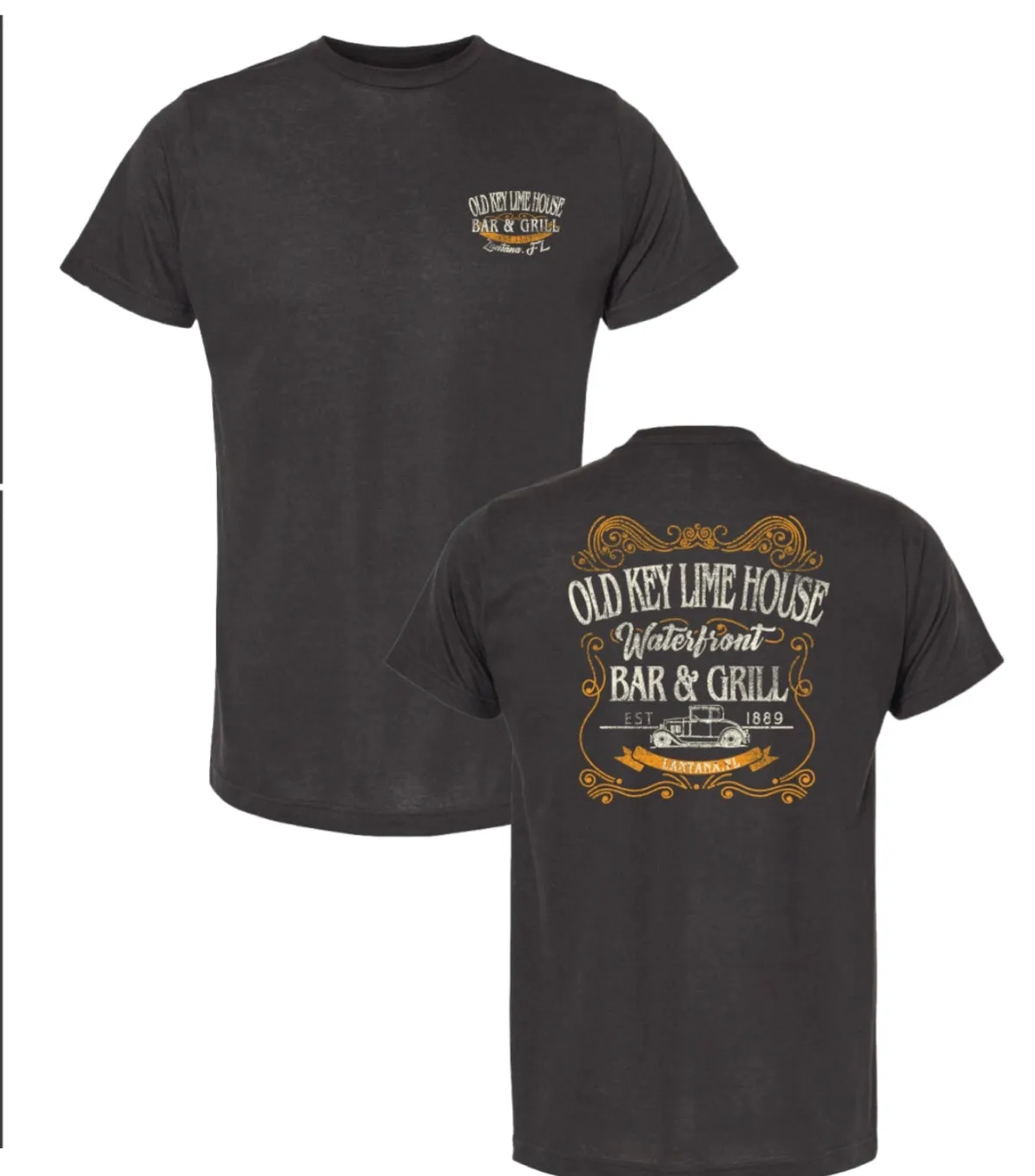 Short Sleeve OKLH Vintage Car T-shirt, Black