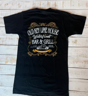 Short Sleeve OKLH Vintage Car T-shirt, Black