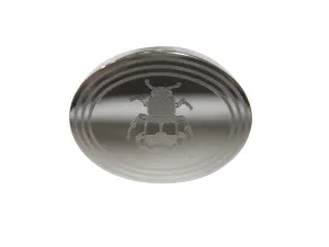Silver Toned Etched Oval Beetle Insect Adjustable Size Fashion Ring