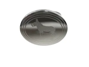 Silver Toned Etched Oval Donkey Adjustable Size Fashion Ring