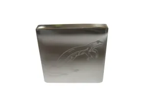 Silver Toned Square Etched Newt Gecko Lizard Adjustable Size Fashion Ring