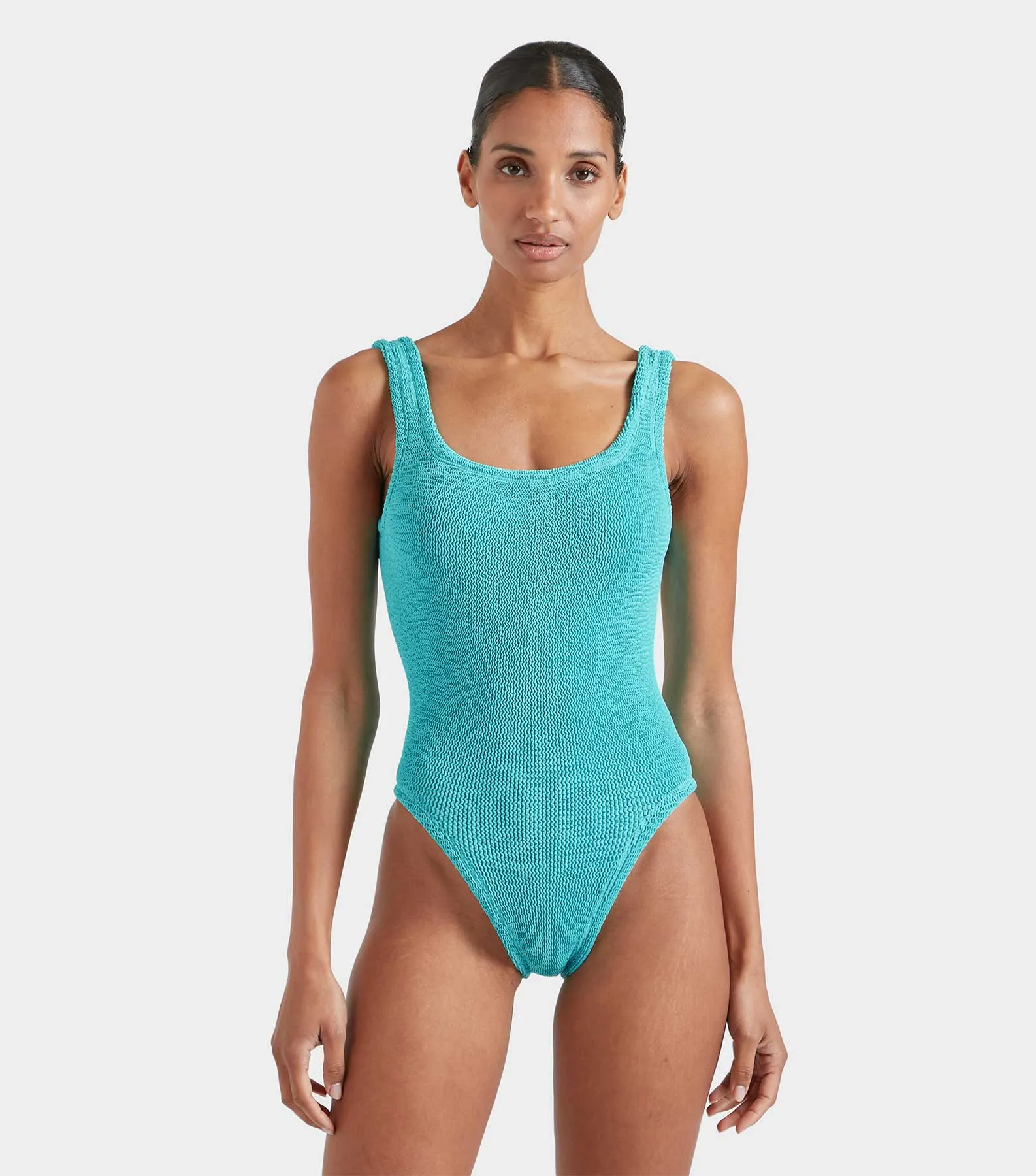 Square Neck Swim - Aqua