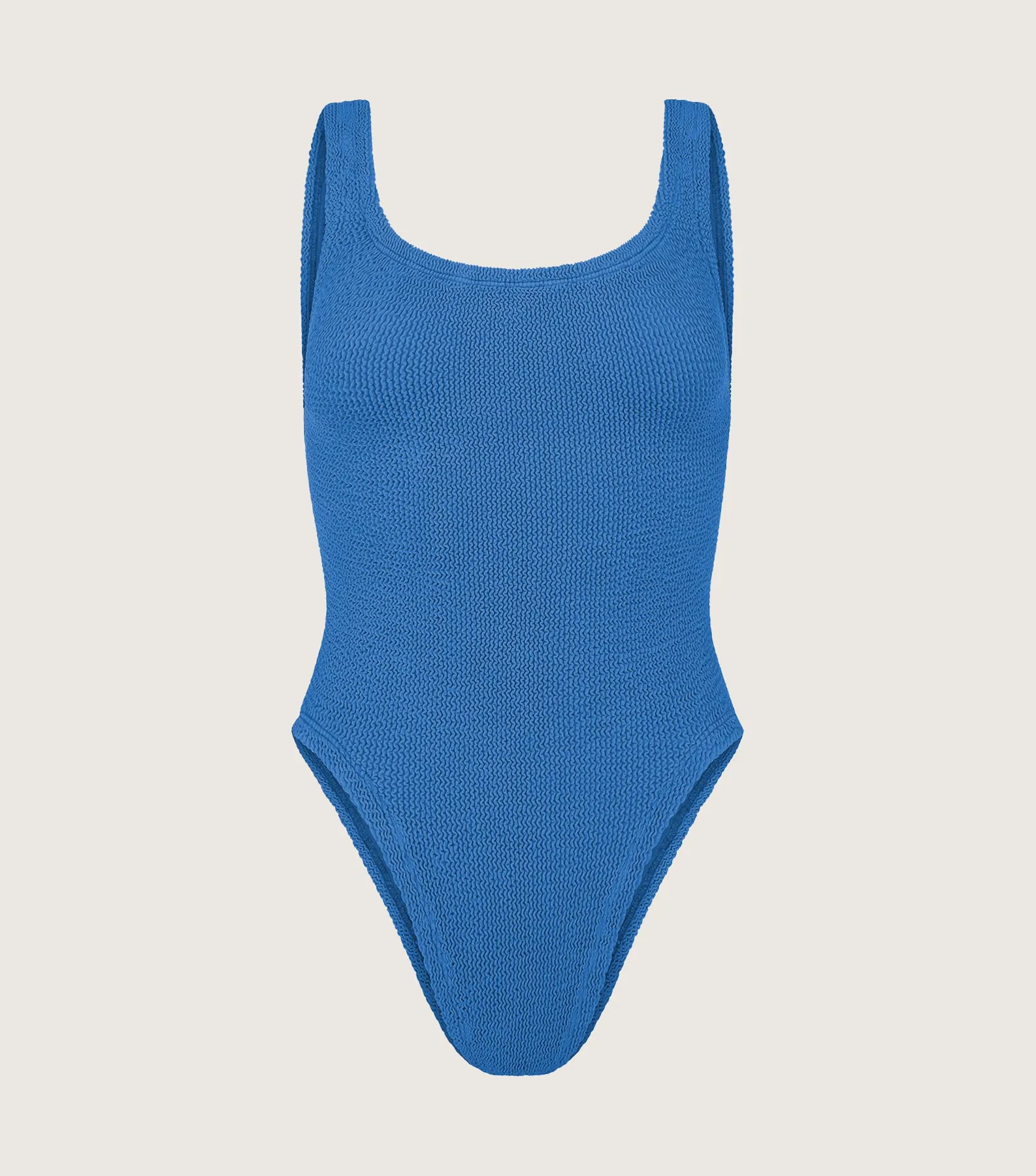 Square Neck Swim - Metallic Denim