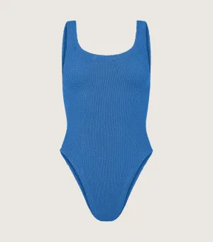 Square Neck Swim - Metallic Denim