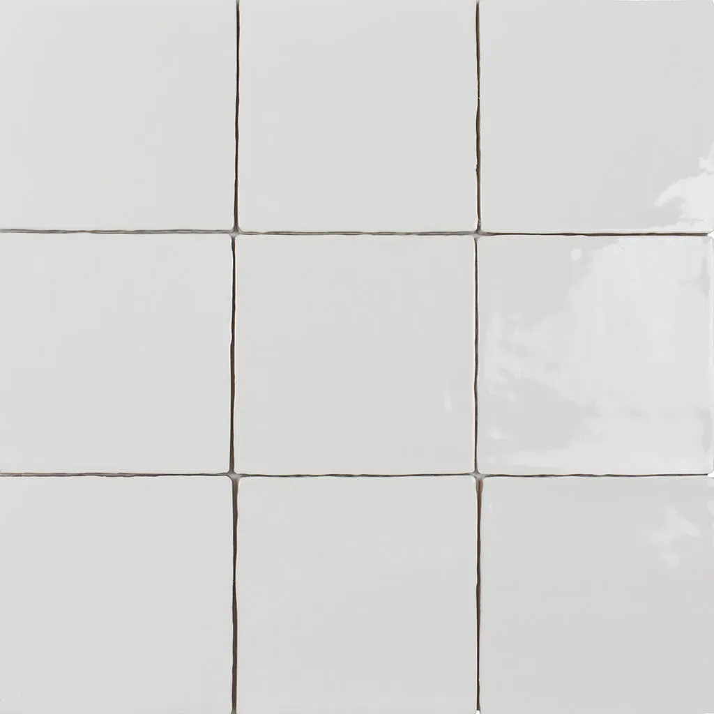 St. Tropez Blanco Wall Tile - Wall Mount - 5 x 5" Ceramic/White - Piece : 0.18 SqFt = $ 6.48 / Box: 5.38 Sqft = $ 35.00 - Pieces Per Box: 30 Units