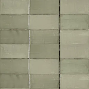 St. Tropez Verde Wall Tile - Wall Mount - 2.5 x 5" Ceramic/Green - Piece : 0.09 SqFt = $ 8.21 / Box: 5.38 Sqft = $ 45.00 - Pieces Per Box: 60 Units