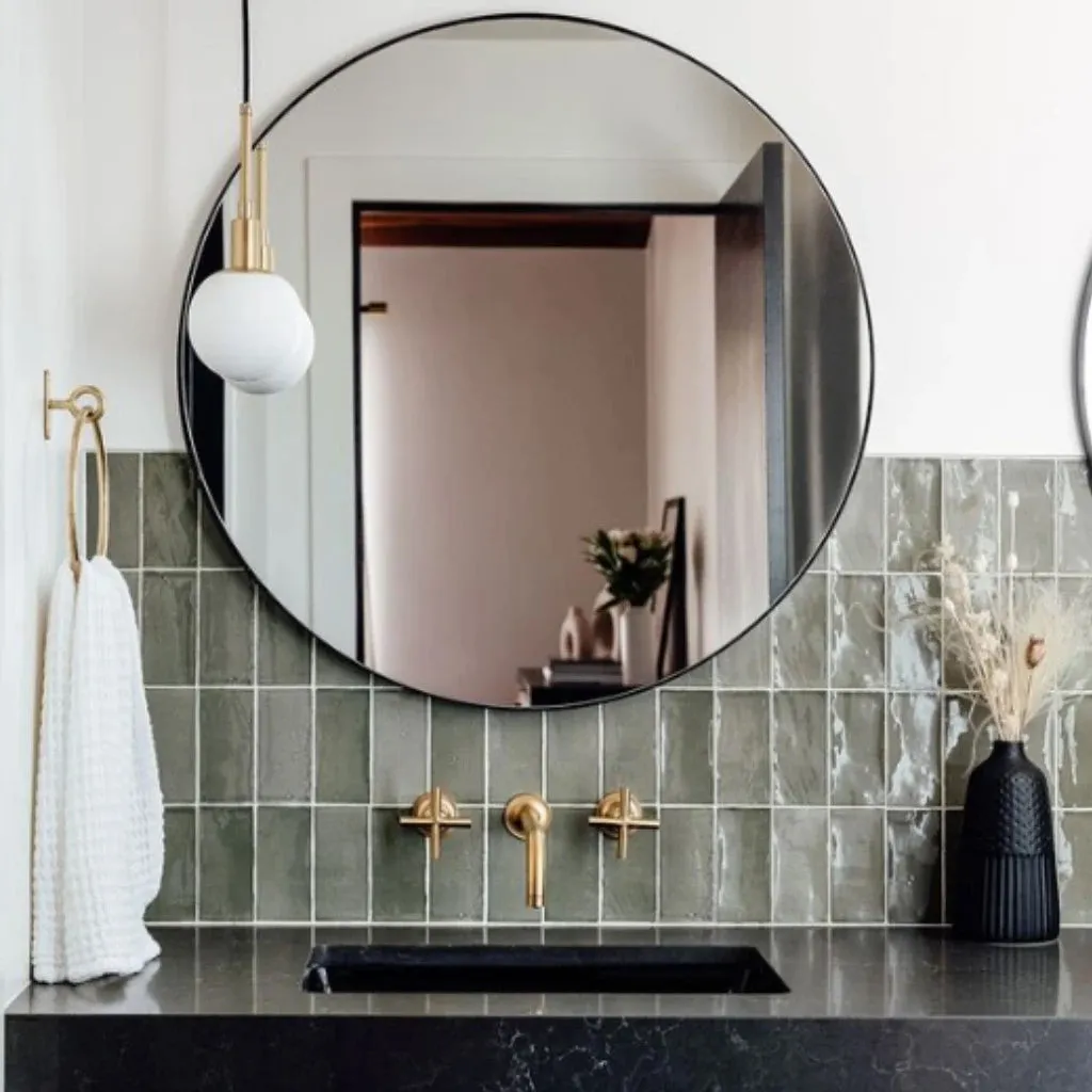 St. Tropez Verde Wall Tile - Wall Mount - 2.5 x 5" Ceramic/Green - Piece : 0.09 SqFt = $ 8.21 / Box: 5.38 Sqft = $ 45.00 - Pieces Per Box: 60 Units