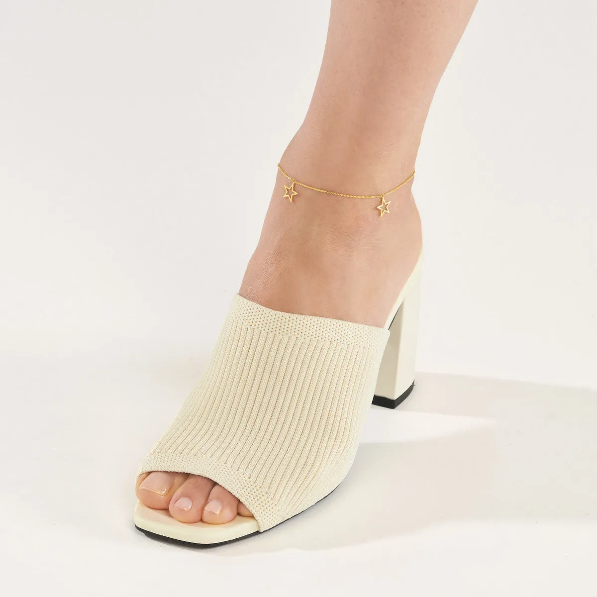 Star Trio Adjustable Anklet