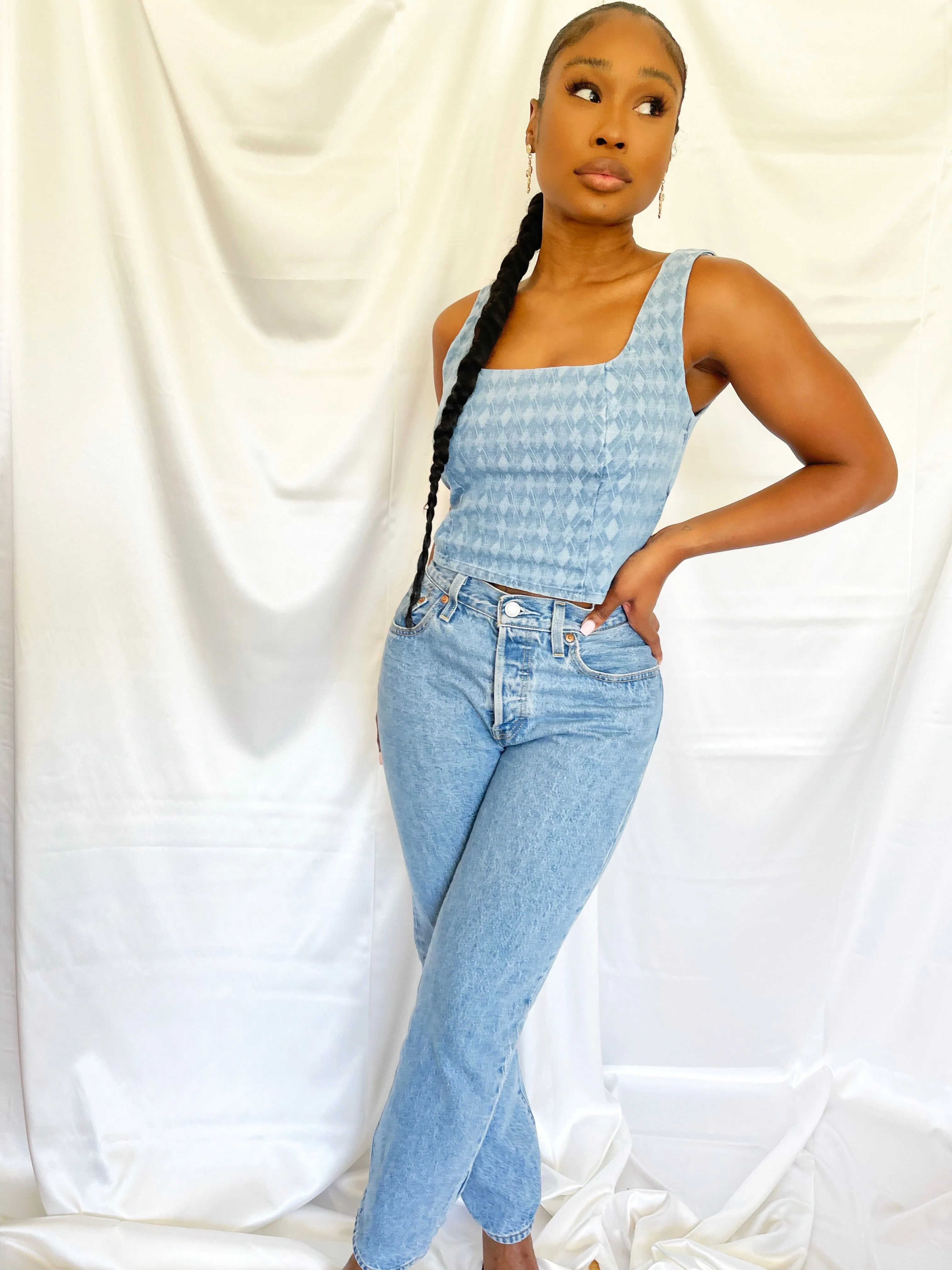 Stretch Denim Corset
