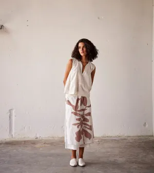 Summer Blouse Cotton Printed-Off White-Fashion Edit Indian Summer-KW817-Khara Kapas