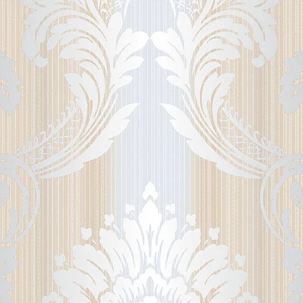 Taupe Grey Sandra Damask CS35607 Wallpaper
