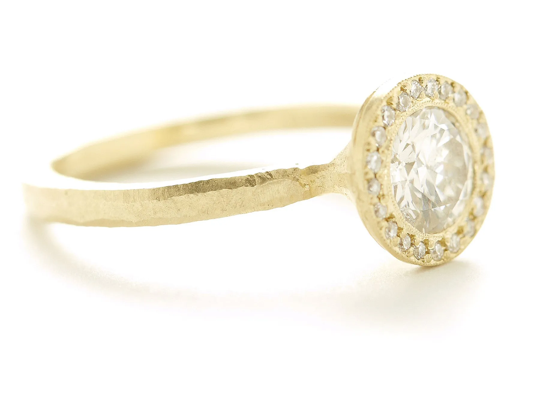 The Haloed Round Diamond Ring